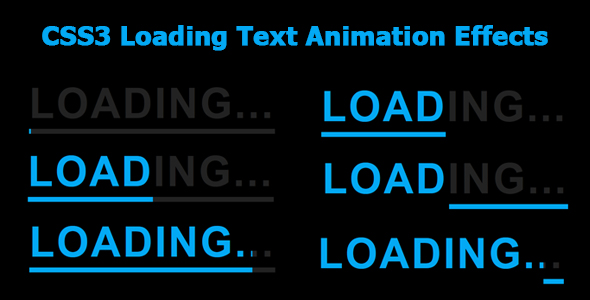 Nulled CSS3 Loading Text Animation Effects free download