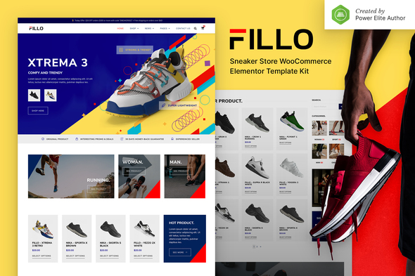 Download Fillo – Shoes & Sneakers Store WooCommerce Elementor Template Kit Nulled 