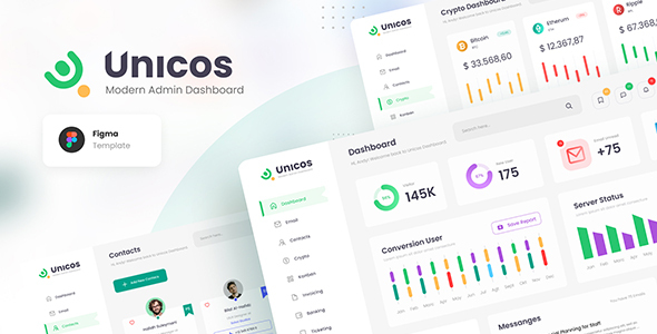 Download Unicos – Professional Modern Admin Dashboard Figma Nulled 