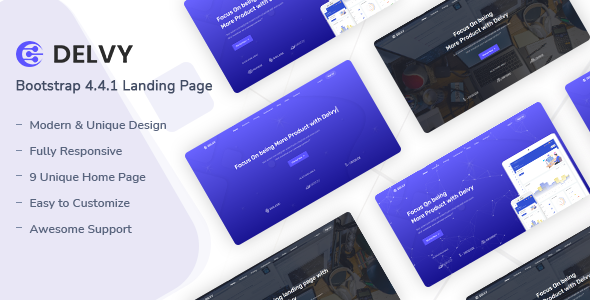 Download Delvy – Responsive Landing Page Template Nulled 