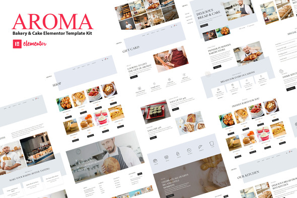 Download Aroma – Bakery & Cake Elementor  Template Kit Nulled 
