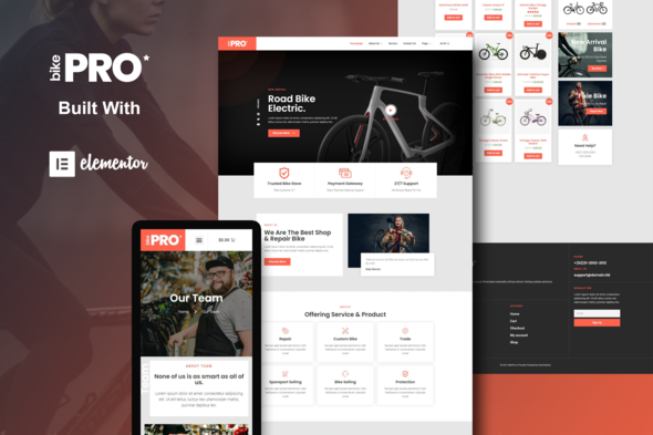 Download BikePro – WooCommerce Elementor Template Kit Nulled 
