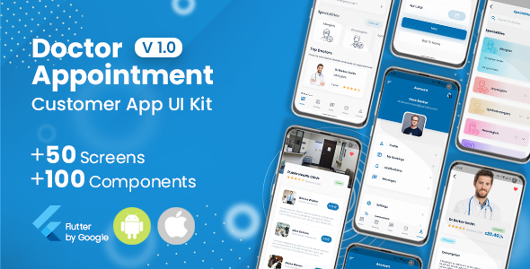 Download Doctor Appointment, (Doctors, Clinics, Diagnostics, Booking) Flutter UI Template Nulled 