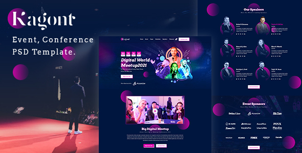 Download Kagont-Event PSD Template. Nulled 