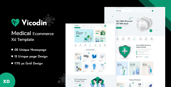 Download Vicodin – Medical Ecommerce XD Template Nulled 