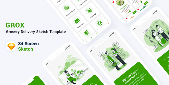 Download Grox – Grocery Delivery Sketch Template Nulled 
