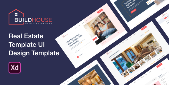 Download Buildhouse- Real Estate XD Template UI Design Template Nulled 