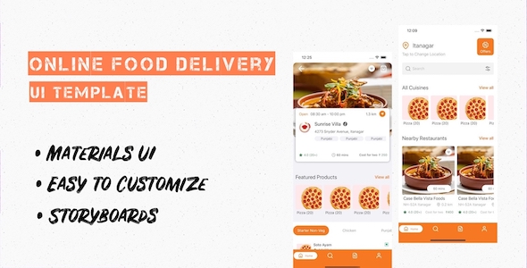 Download Online Food Delivery UI Template Nulled 