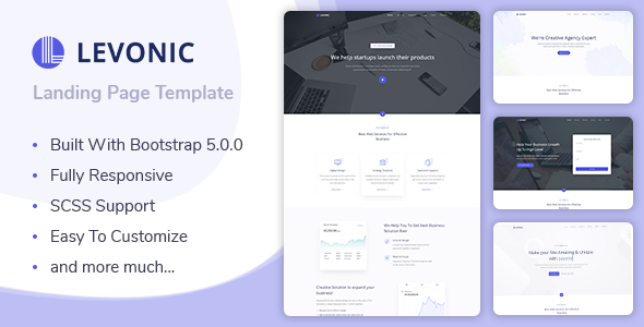 Download Levonic – Bootstrap 5 Landing Page Template Nulled 