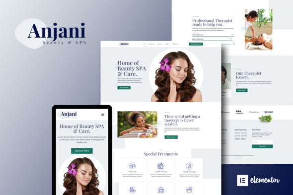 Download Anjani – Spa & Beauty Elementor Template Kit Nulled 