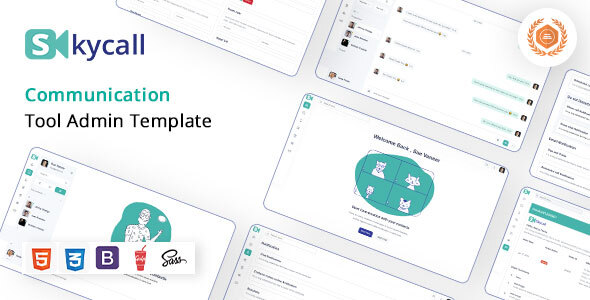 Download Skycall | Communication Admin Template Nulled 