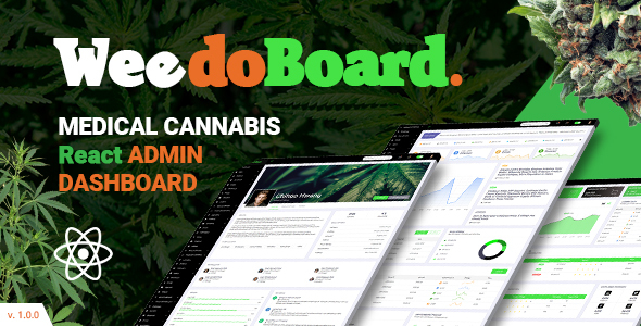 Download Weedoboard | Cannabis Dashboard React Template Nulled 