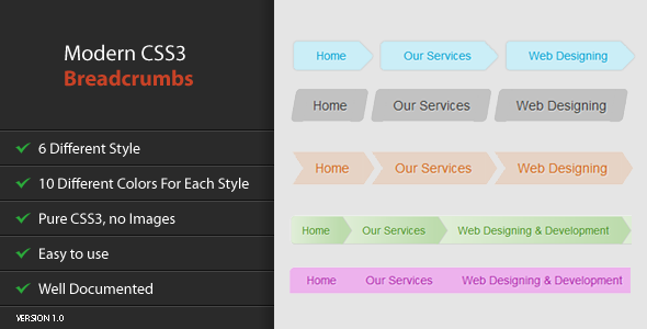 Download Modern CSS3 Breadcrumbs Nulled 