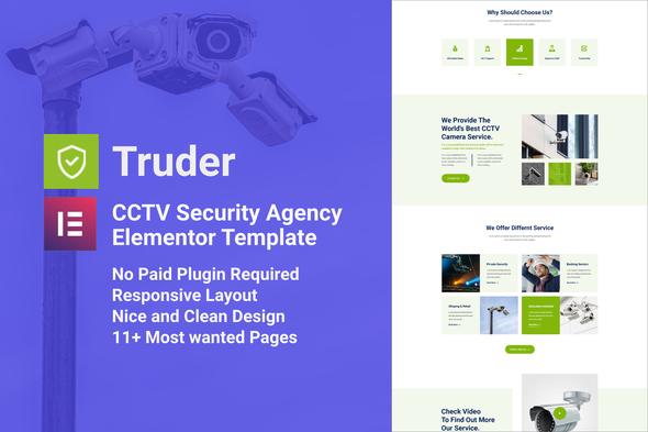 Download Truder – CCTV Security Service Elementor Template Kit Nulled 