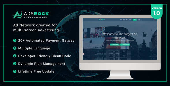 Download AdsRock – Ads Network & Digital Marketing Platform Nulled 