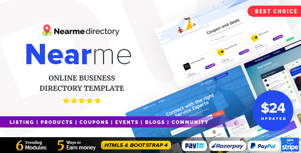Download Nearme – Directory Template Nulled 