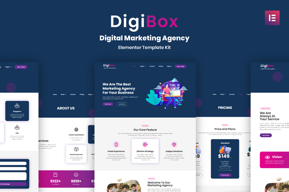 [Download] DigiBox – Digital Marketing Agency Elementor Template Kit 