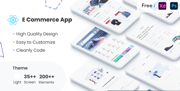 Download React Native ECommerce UI KIT Template in react native e-commerce store apps Nulled 