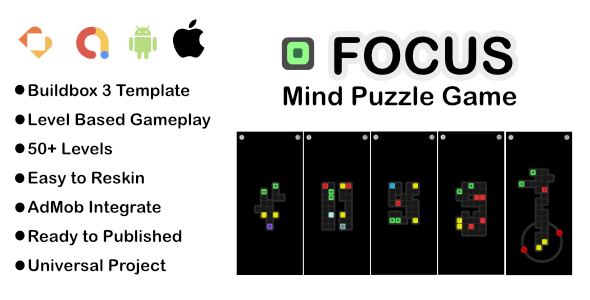 Download Focus – Mind Puzzle Game I Premium Buildbox Game Template Nulled 