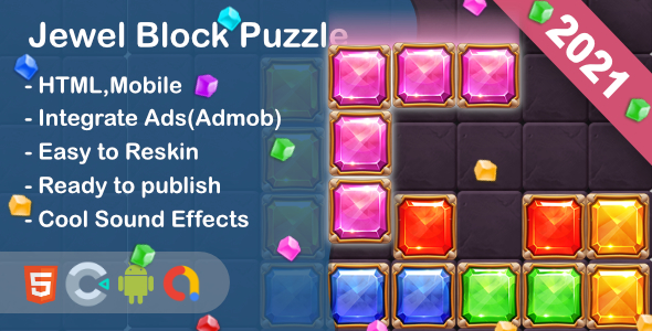 [Download] Jewel Block Puzzle (Html5 + Construct 3 +Mobile) 