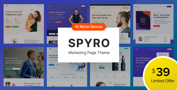 Nulled Spyro – Marketing Landing Page Theme for WordPress free download