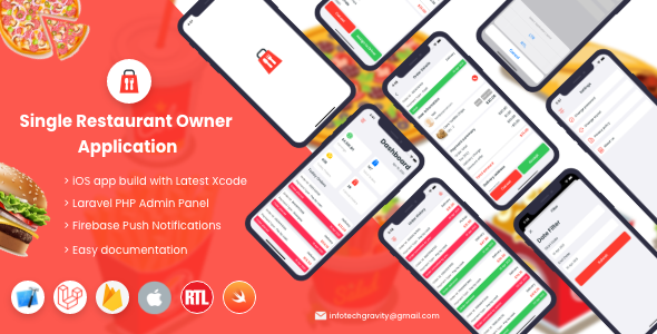 Download Single Restaurant Food Ordering System – iOS Owner App Nulled 