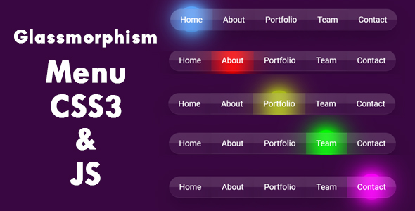 Download Glassmorphism Menu CSS3 and JS Nulled 