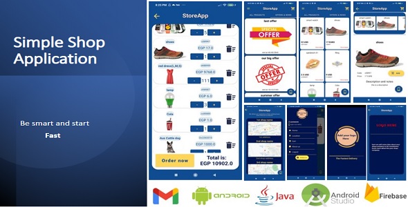Nulled simple full shop/store eCommerce application with firebase backend free download