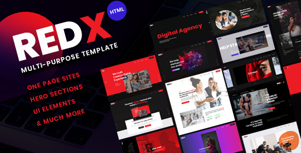 Nulled RedX – Multipurpose HTML Site Template free download