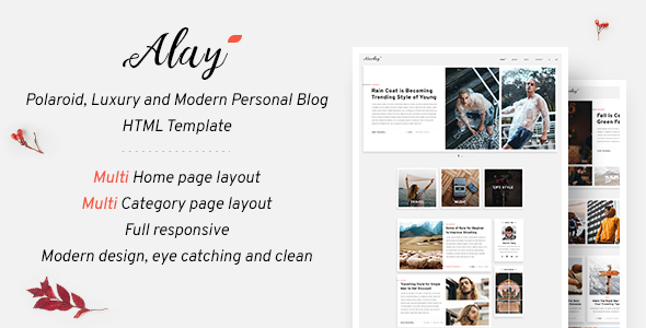 [Download] Alay – Luxury BLog HTML Template with Dark Mode 