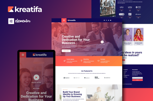 [Download] Kreatifa – Creative Digital Agency Elementor Template Kit 