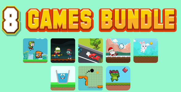 [Download] Bundle N°3 : 80% OFF. 8 HTML5 GAMES – Web, Mobile and FB Instant games(CAPX, C3p and HTML5) 