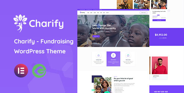 Download Charify – Fundraising & Donation WordPress Theme Nulled 