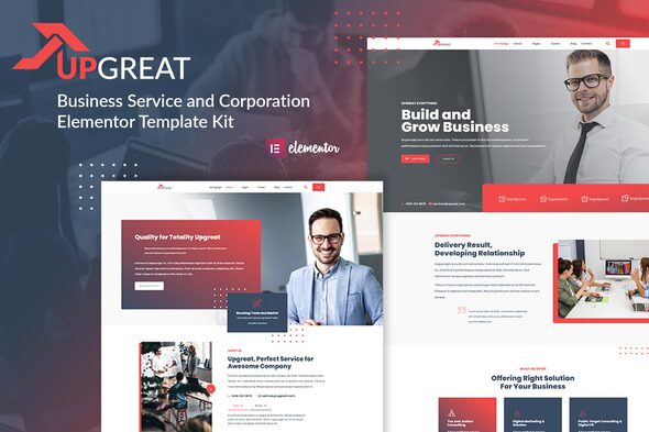 [Download] Upgreat – Business Service Corporate Elementor Template Kit 