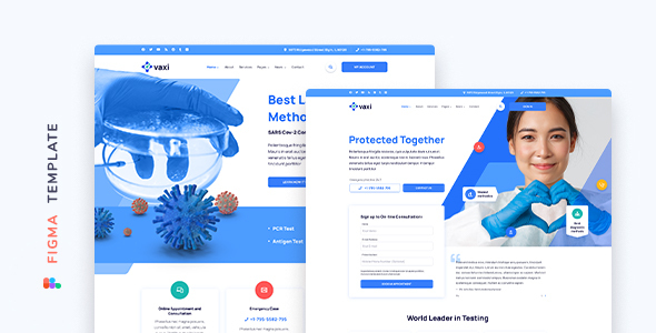 Download Vaxi – COVID Vaccination Template for Figma Nulled 
