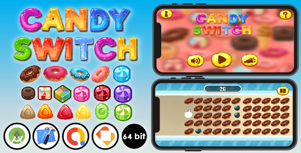 Download Candy Switch – Android & Xcode & Buildbox Game Template Nulled 