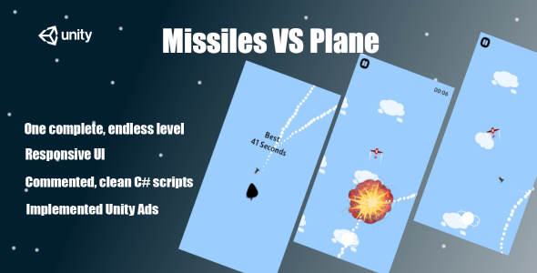 Download Missiles VS Plane – Complete Unity Game Nulled 