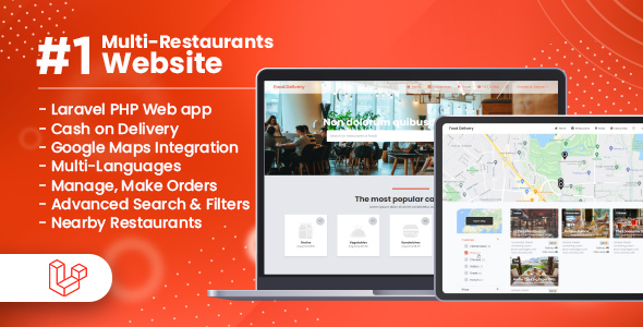 Nulled Customer Website For Multi-Restaurants Laravel App free download