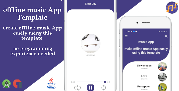 [Download] offline music App template with admob. 