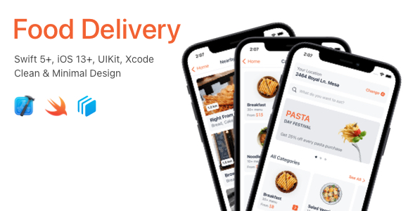 Download Food Delivery + iOS App Design System Kit Nulled 