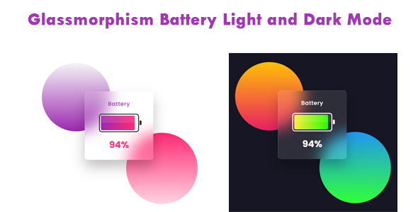 Download Glassmorphism Battery Light and Dark Mode Nulled 