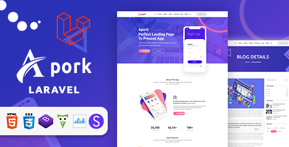 Download Apork – Product Landing Business Management System Nulled 