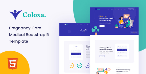 [Download] Coloxa – Pregnancy Care Medical Bootstrap 5 Template 