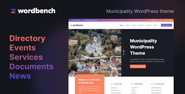 Nulled Wordbench – Municipality WordPress Theme free download
