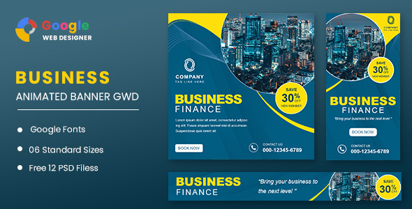 Download Business Finance Animated Banner GWD Nulled 