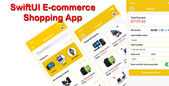 Nulled SwiftUI E-Commerce Shopping App Template free download