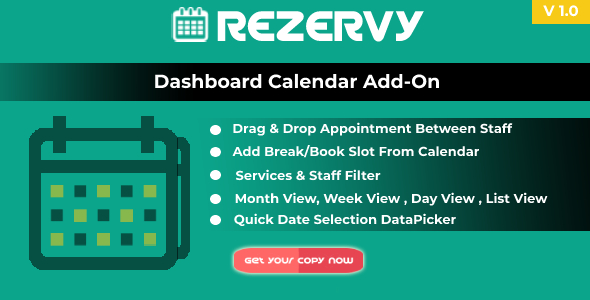 Nulled Rezervy – Drag & Drop, Month, Week, Day , List View & Filters Appointments Calendar (Add-On) free download