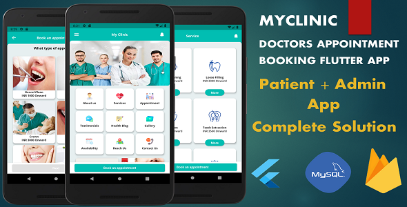 Download Myclinic – Doctors Appointment Booking App (Admin + Patient) | Complete Solution | Flutter Nulled 