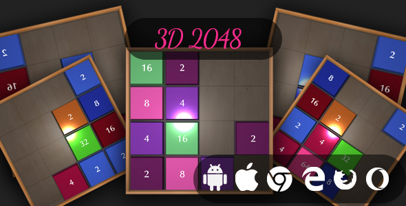 Download 3D 2048 – Cross Platform Math Puzzle Game Nulled 