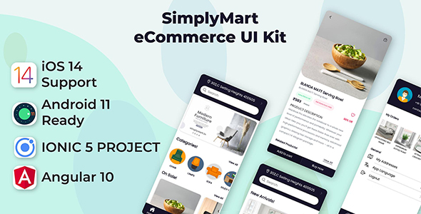 Nulled SimplyMart Mobile App Template | Android App + Ecommerce iOS App Template | Angular 10 | Ionic 5 free download